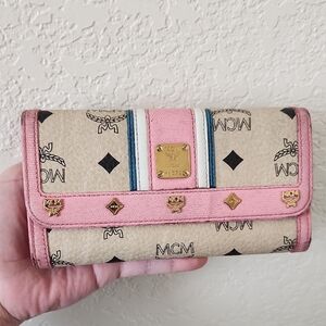 MCM Pink and Cream Women's Wallet